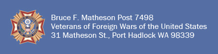 Bruce F. Mathison Post 7498 Veterans of Foreign Wars, Port Hadlock WA