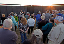 The Wall That Heals at sunset.